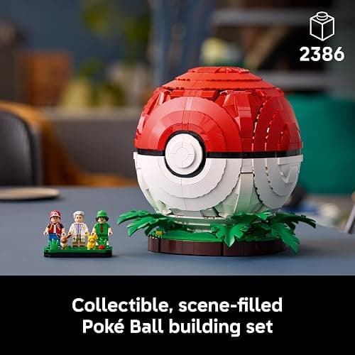 LEGO Pokémon Iconic Trainer Moments Poké Ball 72154 | Collectible Building Set for Adults, Ages 18+, Pokémon Model Kit with 3 Minifigures & 2 Pokémon Figures, Gift for Gamers thumbnail 3
