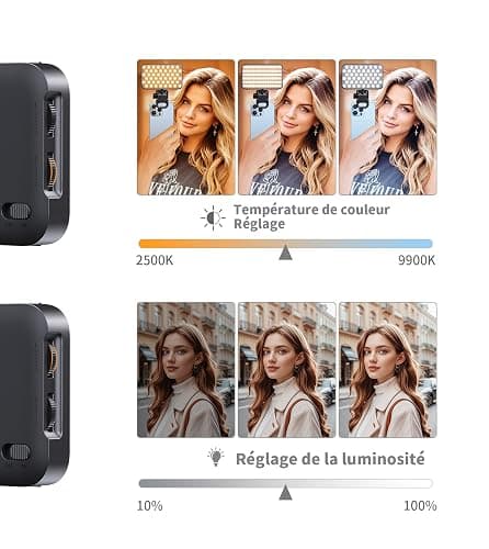 TONEOF Lampe Selfie Portable Rechargeable,Coque Souple avec Support Intégré | Coque souple et support intégré, luminosité multiple réglable pour visioconférence et création de contenu thumbnail 2