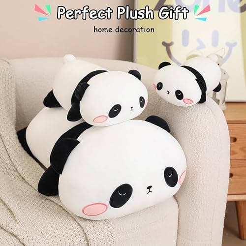SQEQE Beschwerter Panda-Plüsch, beschwertes Panda-Plüschtier für Angst, niedliches Plüschtier, weiches Pandabär-Kissen, Spielzeug, Geschenk für Kinder und Erwachsene, 24 cm, 0,4 kg thumbnail 7