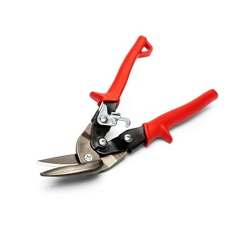 Crescent Wiss 9-1/4" Metalmaster Offset Straight and Left Cut Aviation Snips - M6R , Red - Image 1