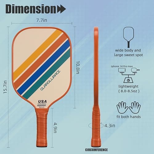 Glarollirace Pickleball Paddles Set of 2  thumbnail 4