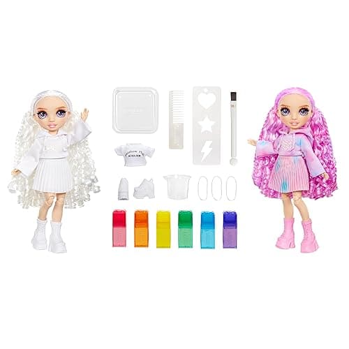 Rainbow High Watercolor & Create Fashion DIY Doll with Washable Watercolors + Tie-Dye Kit, Purple Eyes, Curled Hair, Bonus Top & Shoes. Color, Create, Play, Rinse and Repeat. Creative 4-12+ thumbnail 4