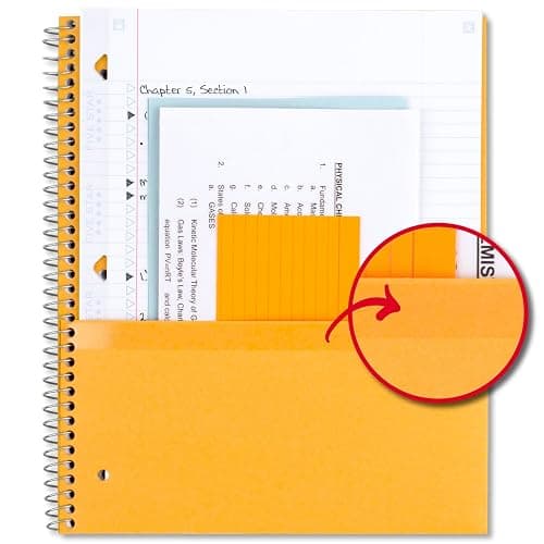Five Star Spiral Notebook + Study App, 5 Subject, College Ruled Paper, Fights Ink Bleed, Water Resistant Cover, 8-1/2" x 11", 200 Sheets, Black (72081) (Pack of 2) thumbnail 5
