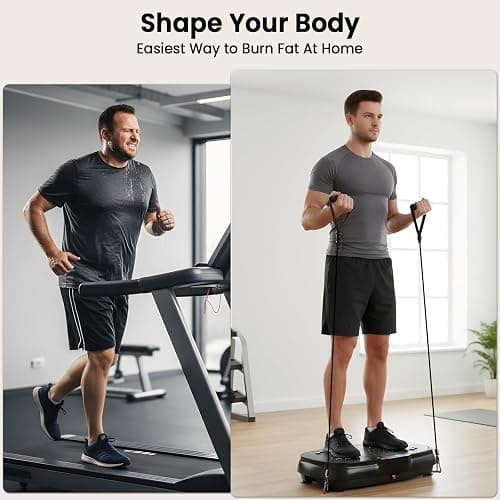 Vibration Plate Exercise Machine: TISSCARE Vibrating Plates for Weight Loss and Lymphatic Drainage, 400lbs Shake Plate Whole Body Workout Platform for Home Fitness Fat Burner Gifts thumbnail 3