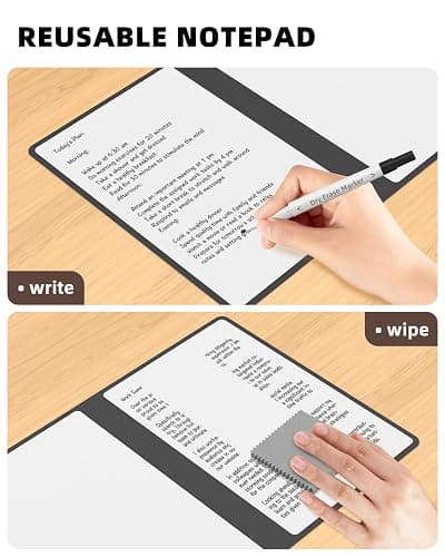 Mehaving Portable Small White Board Dry Erase Board, Reusable 9.5 * 6.6in Notebook Memo, Office Home Supplies Desk Accessories MH760 (Pink) thumbnail 4