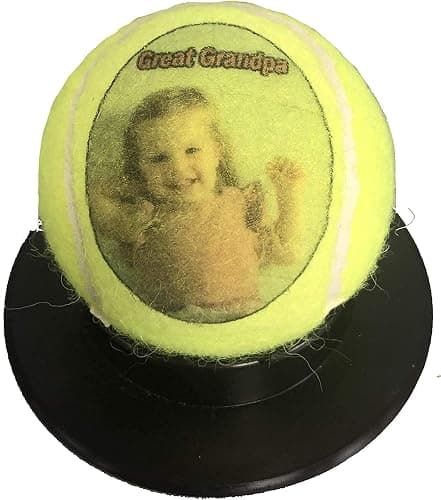 Personalized Custom Tennis Ball | Customized Tennis Ball with Name, Photo, or Text | Trophy or Gift for Coach, Son, Boyfriend, or Any Tennis Fan thumbnail 2
