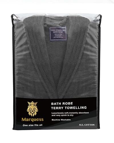 Marquess All-Cotton Bathrobe Thick Plush Cloth Housecoat Terry Toweling, Sweat Steaming Clothes Comfortable & Warm thumbnail 7