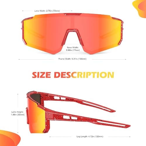Fanshen Youth Baseball Sunglasses for Kids - Polarized Sunglasses Softball Cycling for Boys Girls Ages 3-12 UV Protection thumbnail 5