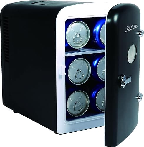 ARCTIC CHEF Mini Retro 6 Can Beverage Refrigerator-Black, RMIS129-BLACK, 0.15 Cubic feet thumbnail 7
