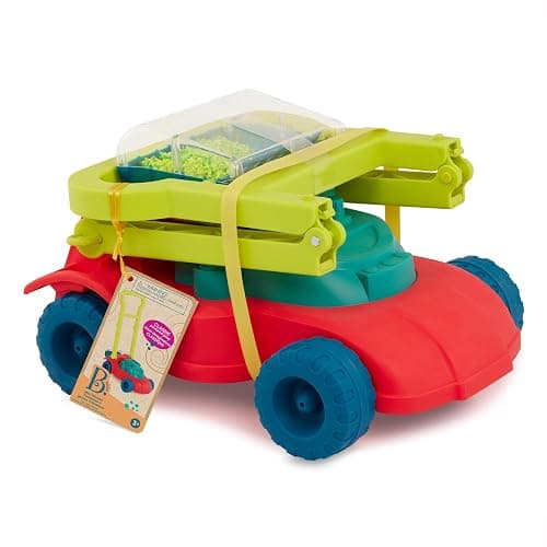 B. toys – Toy Lawn Mower – Bead Tumbler – Classic Push Toy for Kids, Toddlers – Easy Folding Storage – 3 Years + – Mini Mower - Toy Lawn Mower thumbnail 6