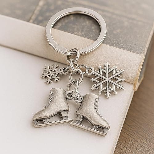 Ice Skate Keychain-Winter Sports Key Chain Set, Cute Bag Charms for Ski Lovers,KeyChains Gift for Men & Women thumbnail 2
