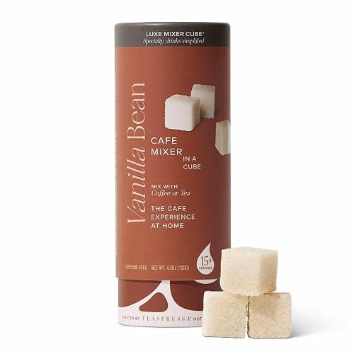 Teaspressa Luxe Mixer Cube - Madagascar Vanilla Bean Flavor Infused Sugar Cubes - Kosher - Gluten-Free - Barista quality coffee experience for home or hosting - No Mess - Makes 30 drinks - For at Home or On The Go - Great Gift Idea - Image 1
