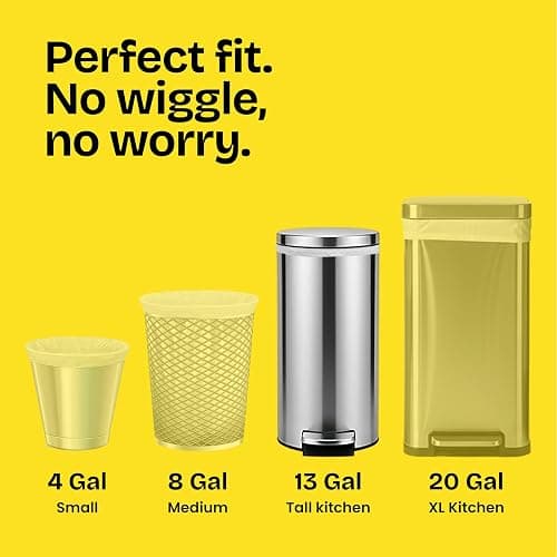 Glad ForceFlex Tall Kitchen Drawstring Trash Bags, 13 Gal, Fragrance Free, 140 Ct (Package May Vary) thumbnail 5