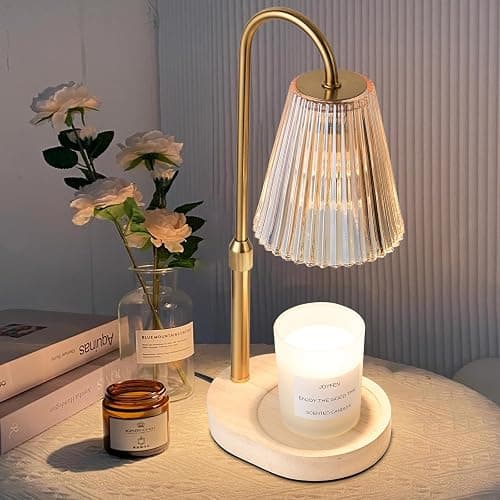Flameless Candle Warmer Lamp with Timer: Dimmable Candle Warming Lamp with Dimmer & 2 Bulbs, Large Electric No-Flame Wax Melt Light Adjustable Height for All Size Jar Scented Candles, Home Decor thumbnail 2