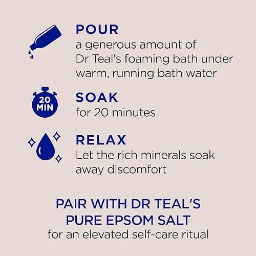 Dr Teal's Foaming Bath with Pure Epsom Salt, Nourish & Protect with Coconut Oil, 34 fl oz (Pack of 4) thumbnail 3