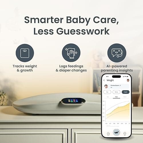 Woddle Baby Changing Pad, Baby Scale, 6 in 1 Waterproof Pad, Easy-to-Clean Changing pad, Wipeable Changing Pad with Safety Belt, Non-Slip Pad for Dresser, Easy to Clean thumbnail 5