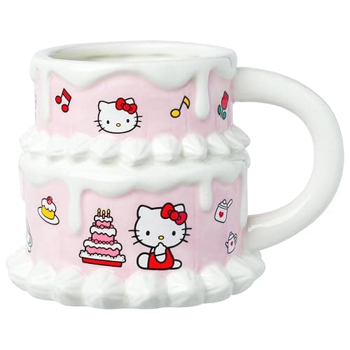Silver Buffalo Sanrio Hello Kitty Cake Ceramic 3D Sculpted Mug, 20 Ounces - Image 1