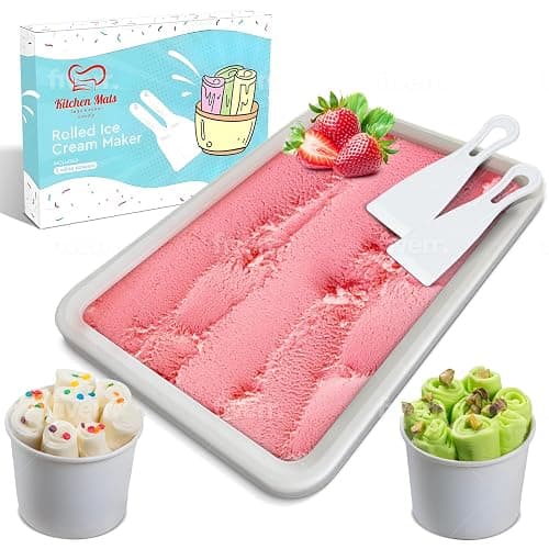 Extra Large Rolled Ice Cream Maker (14"x10") - Make Instant IceCream w/the Family - Manual Roll Your Own IceCream - Roll Ice Cream Tray - Image 1
