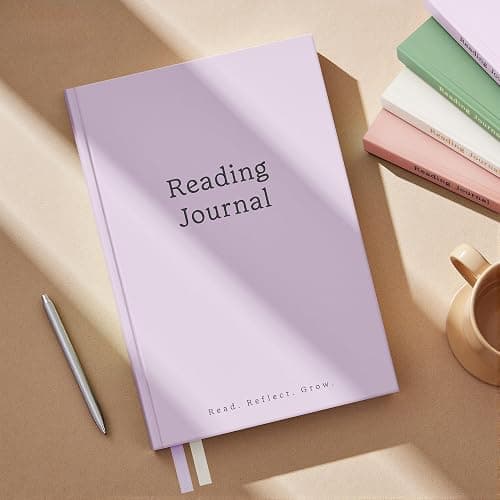 Verveorig Book Reading Journal with 60 Reviews, Reading Accessories & Bookish Gifts for Books Lovers & Readers Women, Hardcover Book Tracker Reading Log Journal, 5.7" x 8.3", Purple thumbnail 8