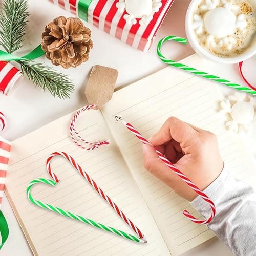 SAYAYA 120Pcs Christmas Candy Cane Pens Bulk Fun Black Ink Ballpoint Pens Xmas Goodie Bag Stuffers Classroom Gifts for Student School Holiday Party Favors Carnival Prize Stocking Stuffers(Red & Green) thumbnail 2