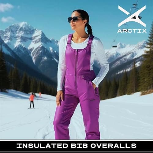 Arctix Women's Essential Insulated Ski Bibs, Water Resistant Snow Pants for Skiing & Snowboarding thumbnail 5