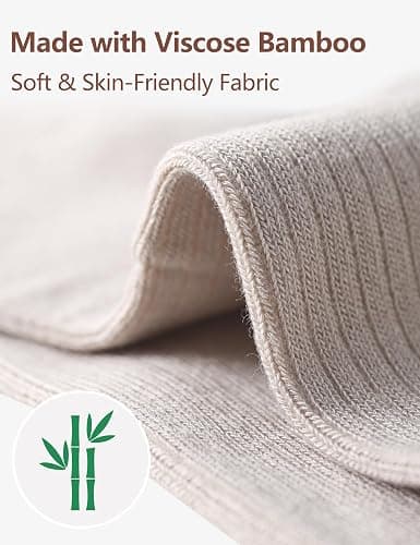 ANDERE ARTE Women’s Viscose from Bamboo Ruffle Ankle Socks, Soft Breathable Lettuce Edge Crew Socks,Cute Frilly Quarter Sock thumbnail 5