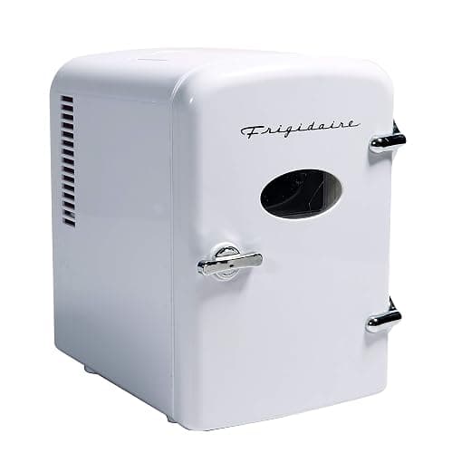 Frigidaire EFMIS175-PINK Portable Mini Fridge-Retro Extra Large 9-Can Travel Compact Refrigerator, Pink, 5 Liters & EFMIS129-WHITE 6 Can Beverage Cooler, White,4 Liters thumbnail 6