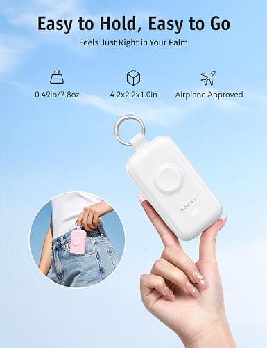 RORRY CharmGo Pro 45W Portable Charger Power Bank 10000mAh Battery Pack | Fast Charging, Built-in Cables, 3-in-1 Keychain Design, for iPhone, Apple Watch, iPad, MacBook, Travel Essential, Pocket Size thumbnail 7