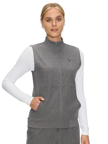 Scrubs Vest for Women – Cozy Scrubs Comfort Fit Stretch Nurse Vest for Healthcare Professionals with 3 Pockets thumbnail 3