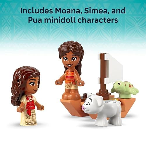 LEGO Disney Moana's Island Fun Building Toy Playset - Princess Moana Toy for Kids, Girls and Boys, Ages 5+ - with 2 Disney Micro-Dolls and Pua Animal Figure - Gift Idea for Birthdays - 43260 thumbnail 6