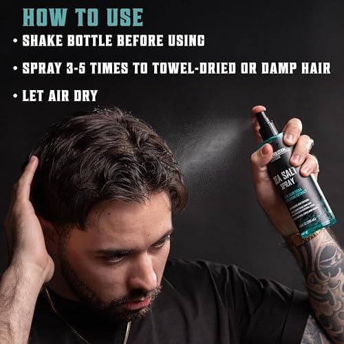 Viking Revolution Sea Salt Spray for Men - Hair Texturizing Spray with Kelp, Aloe Vera and Red Algae Extract - Surf Sprays to Add Volume and Texture for Men and Women Beach Hair - 8.8oz thumbnail 5