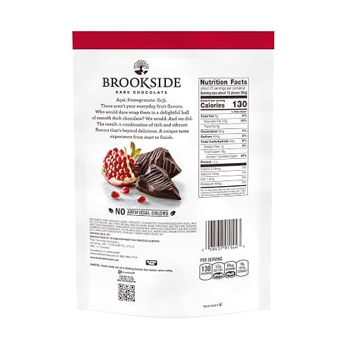 BROOKSIDE Dark Chocolate and Pomegranate Flavored Snacking Chocolate Bag, 21 oz thumbnail 2