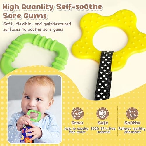 URMYWO Tummy Time Toys - Black and White Baby Toys - Baby Mirror - High Contrast Baby Toys for Newborn Brain Development - Infant Sensory Toy 0-3-6-12 Months - Visual Stimulation Montessori Toy Gift thumbnail 5