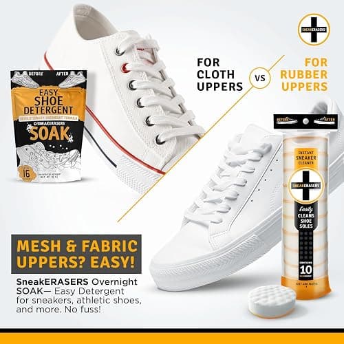 SneakERASERS Instant Sneaker Cleaner, Premium Shoe Cleaning Kit for Sneakers, Dual-Sided Sponges, Effective for Tennis Shoes & Women Men Sneakers, Gentle Rub Design (10 Pack) thumbnail 5