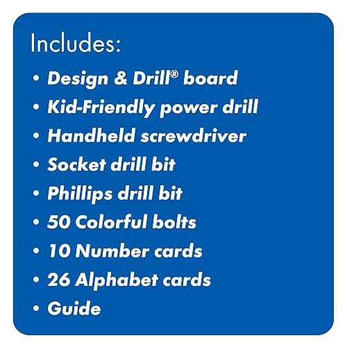 Educational Insights Design & Drill ABCs & 123s - Construction Toys & Toddler Tools, Kids Tool Set with Real Electric Drill Toy, Preschool Learning Activities, Building Kits and Gifts for Ages 3+ thumbnail 6