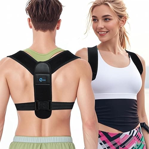 GROKIE Posture Corrector for Women and Men – Adjustable Back Brace for Posture Support,Comfortable and Breathable Back Straightener for Pain Relief (Medium/Large) thumbnail 2