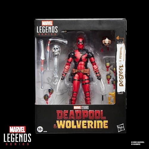 Marvel Legends Series Dogpool and Deadpool, Marvel Studios' Deadpool & Wolverine Movie Collectible 6-Inch Action Figure Gift thumbnail 2