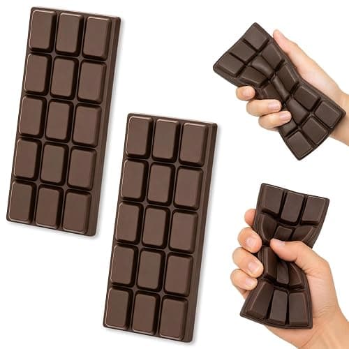 2Pcs Chocolate Squishy, Slow Rising for Sensory Quiet and Focus Support, Portable with Soft Feel and Realistic Design, Suitable for Study - Image 1