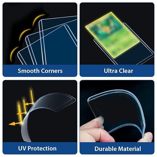 200 Card Sleeves Top Loaders for Cards, Premium Toploaders, 3"x4" Baseball Card Protectors Hard Plastic, Hard Cards Sleeve, Sports Trading Holder (100 Toploaders + 100 Penny Sleeves) thumbnail 5