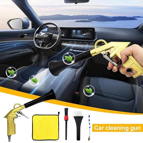 QZQUFJ Air Compressor for Car Detailing Detailing Tool, High Pressure Air Gun Dry Cleaning Tool Kit, Air Gun, Car Clean Gun, Cleaning Gun, for Car Dry Cleaning thumbnail 6