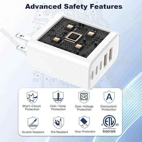 USB C Charger Block, 5 in 1 Single 25W Max iPhone Charger, PD 3.0 60W Charging Blocks, QC 2A USB Wall Charger for iPhone 17 16 15 14 13 12 Pro Max, iPad, iPod, Samsung, AirPods Pro, Apple Watch Series thumbnail 3