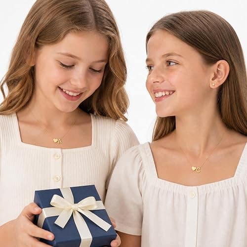 Turandoss Heart Initial Necklace for Women Teen Girls - 18K Gold Plated Letter A-Z Pendant Necklace Dainty Heart Necklaces Tiny Initial Necklaces Birthday Gifts for Women Jewelry thumbnail 4