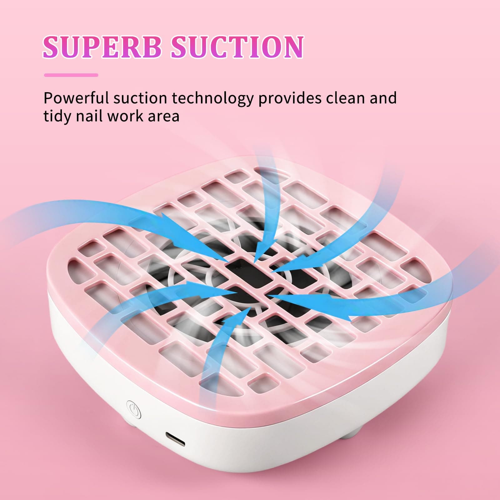 ANGNYA Compact Vacuum Fan Dust Collector for Beginner Mini Dust Suction Machine Manicure Pedicure Tool for Acrylic Nail Polishing for Home Use thumbnail 4