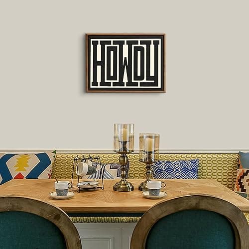 QIYFFBN Framed Funky Western Wall Decor Black and White Howdy Wall Art Big Texas Modern Canvas Picture Southwestern Country Ranch Sign Print Trendy Cowgirl Cowboy Farmhouse Art(12x16in Framed) thumbnail 3