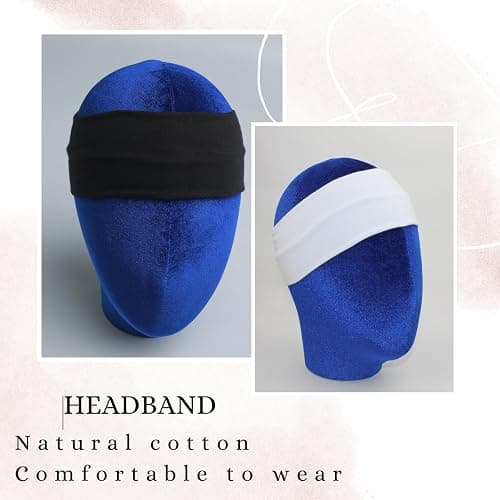 MLMOMVME 6 Pcs Black White Headbands for Women Hair Cotton Headband Non-slip Stretchy Elastic Head Wrap Holder Hair Accessories thumbnail 7