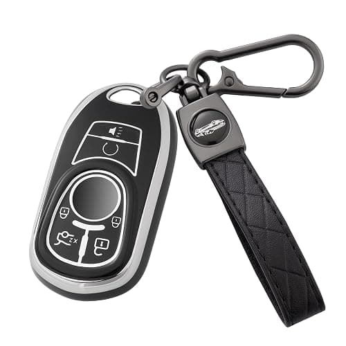 Flensent Key Fob Cover with Keychain for Buick Enclave 2018-2021 - Image 1