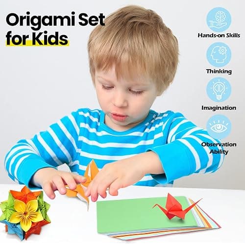 Lincia 840 Sheets Origami Paper Kit 20 Colors 6 x 6 Inch Colorful Folding Japanese Washi Origami Cherry Blossom Paper Double Sided Square Sheets Book for Beginners Adults Kids(840 Sheets) thumbnail 3