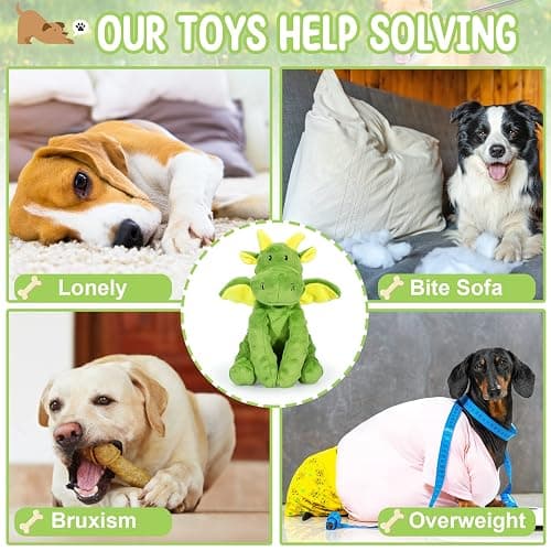 Letsmeet Squeaky Dog Toys Plush Dog Toy with Crinkle Paper Stuffed Durable Dog Chew Toys for Small Middle and Large Dogs thumbnail 5