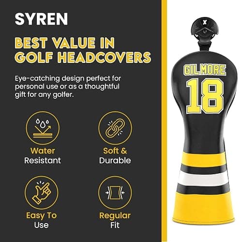Gilmore Golf Head Cover - Premium Golf Club Protector - Headcover for Odyssey | Essential Golf Accessories for Men with Premium Club Protection | Funny Golf Accessories for Men thumbnail 5