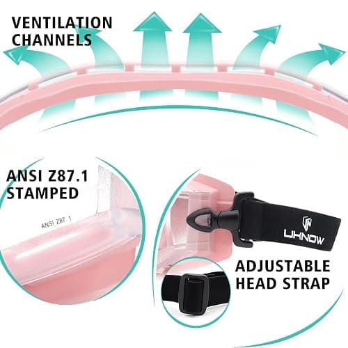 UKNOW Safety Goggles Over Glasses - Anti-Fog Clear Lens - ANSI Z87.1 Certified Eye Protection for Lab Work, Industrial Use thumbnail 5